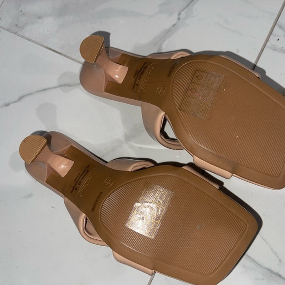Anne Michelle Tan Mules with Cushioned Straps - Picture 4 of 5